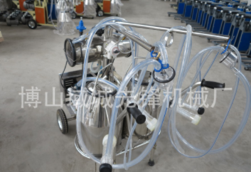 厂家供应双桶移动式挤奶机 奶牛奶羊真空泵挤奶机 YZX-2挤羊奶图2