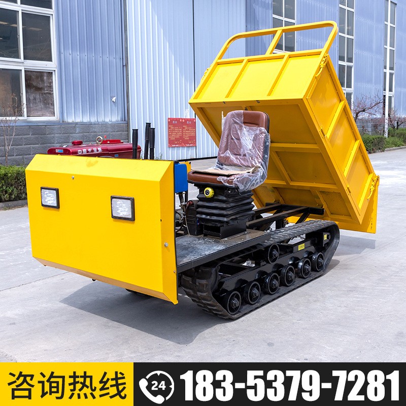 恒旺厂家直发爬坡拉货履带车全地形山地履带运输车农用液压自卸车图3