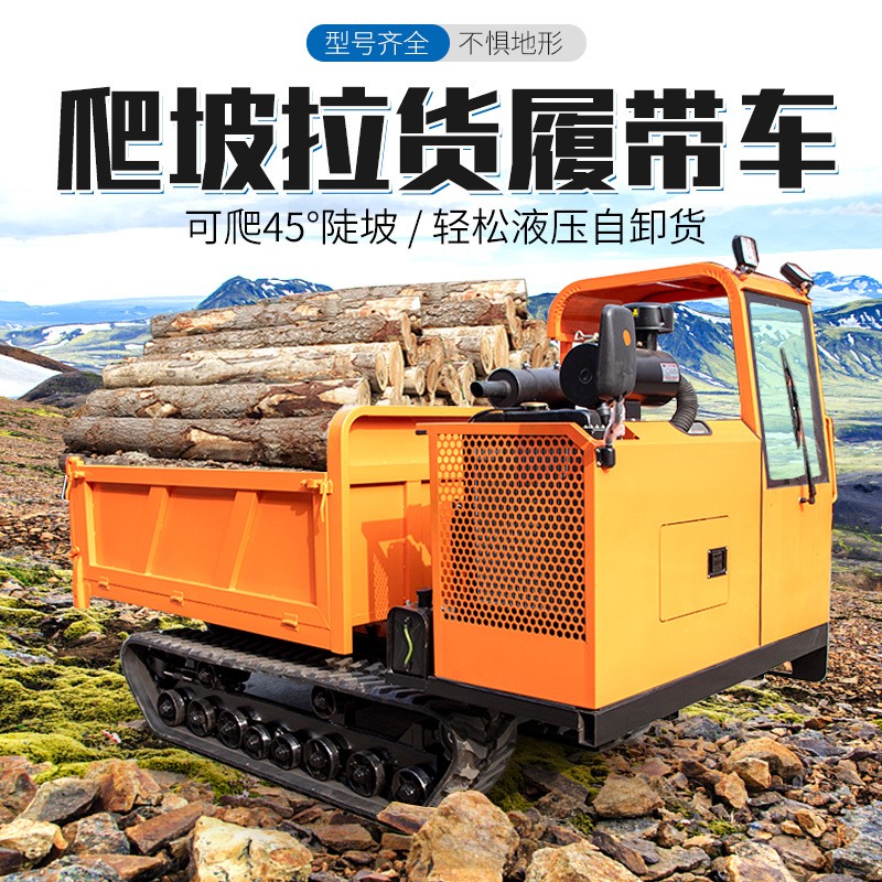恒旺厂家直发爬坡拉货履带车全地形山地履带运输车农用液压自卸车图4