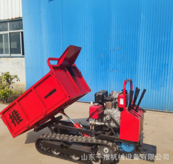 售后无忧手扶自卸履带运输车爬山虎 多功能自走式履带运输车图4