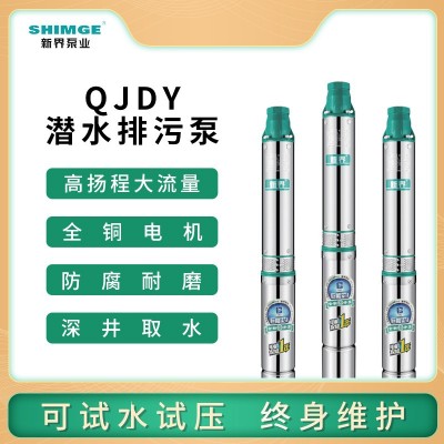 深井泵新界牌304不锈钢高压大流量潜水泵QJDY井用深井泵多级电泵