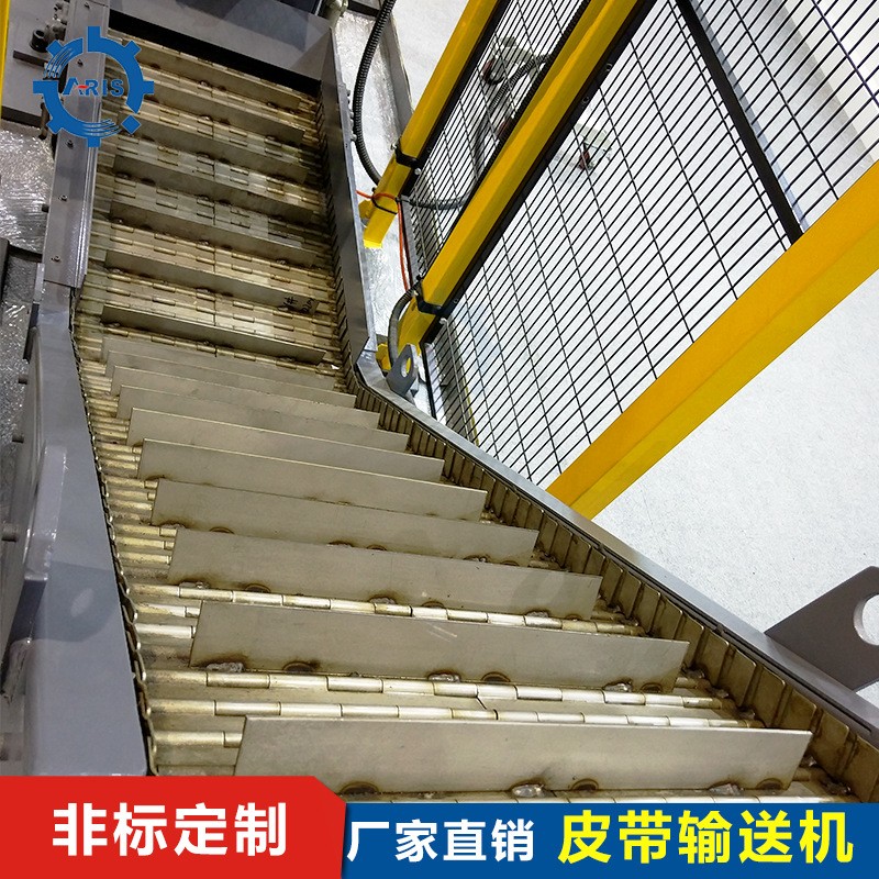 不锈钢爬坡排屑线 铁屑废料输送机 数控车床自动磁性排屑机厂家图3