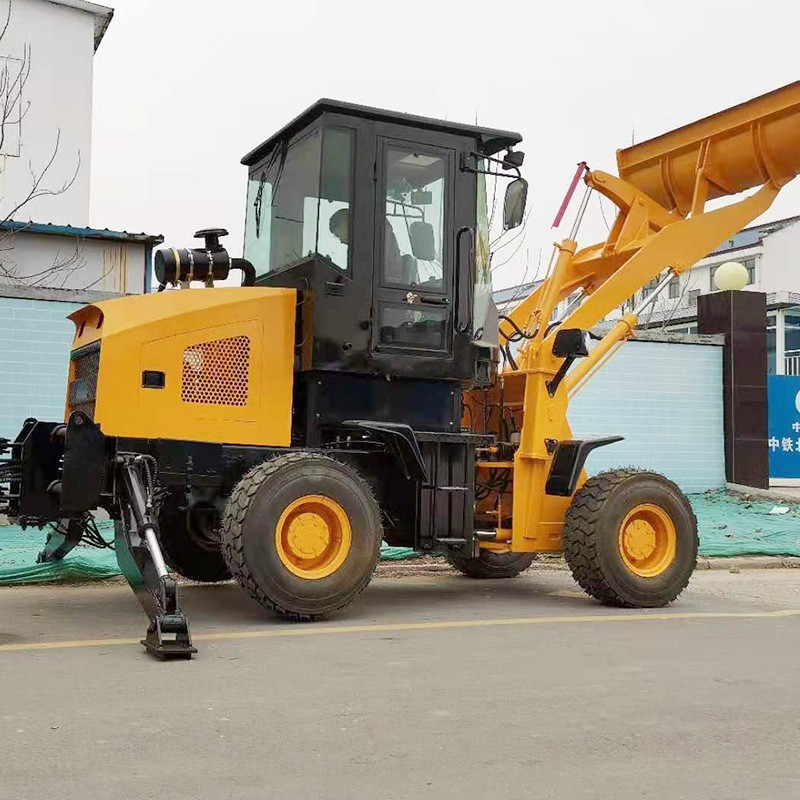 现货批发两头忙装载机回转式装卸装载机可定 制多款式铲挖一体机图3