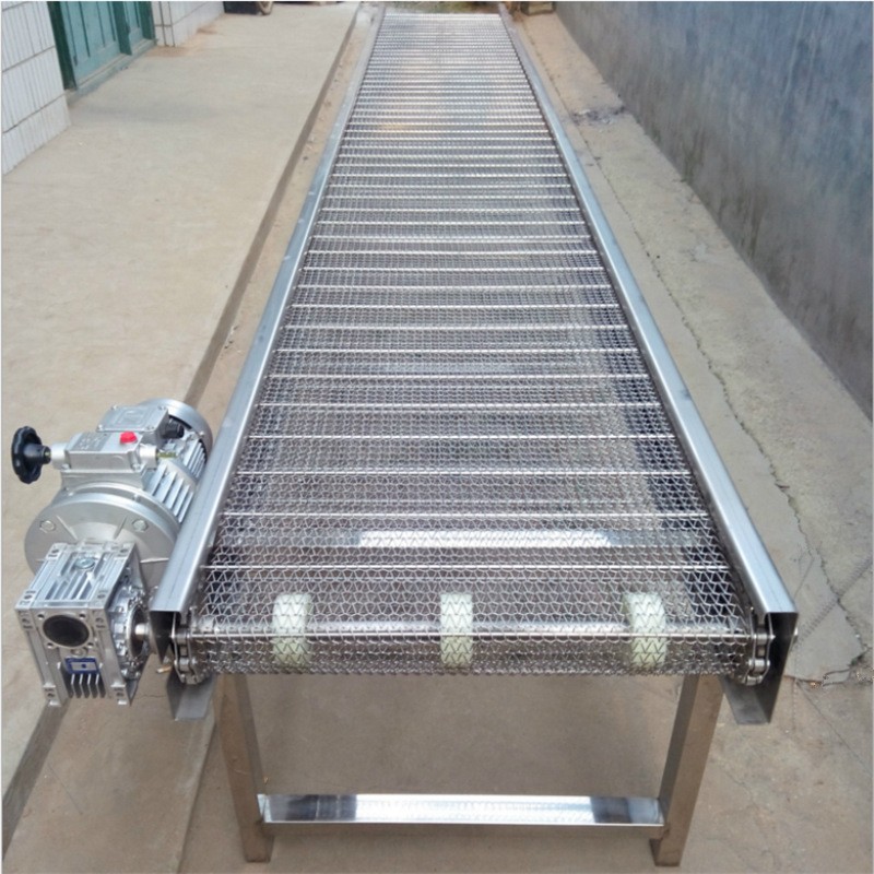 定制食品果蔬清洗麻花烘烤螺旋网带流水线设备不锈钢网链输送机图3