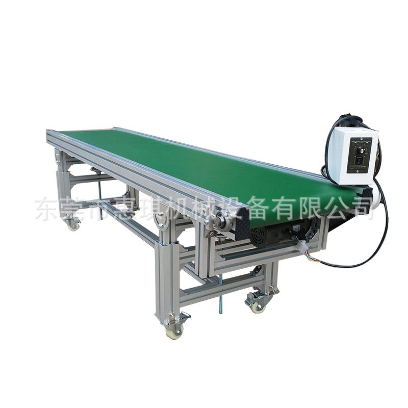 物流皮带送料爬坡机 可移动流水线输送带传送带小型平面输送机图2