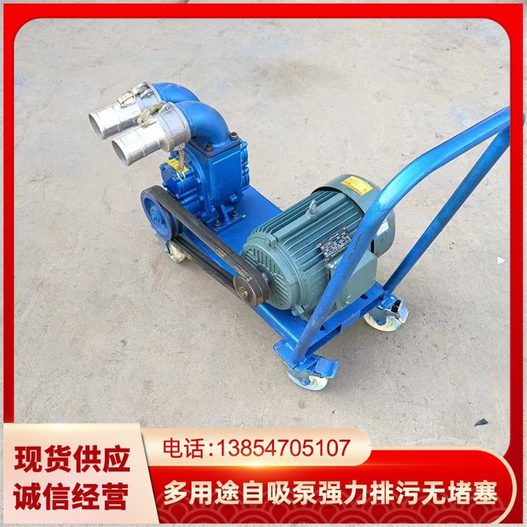 养殖场化粪池不堵吸粪泵自吸式吸污泵手推式三相电排水泵图2
