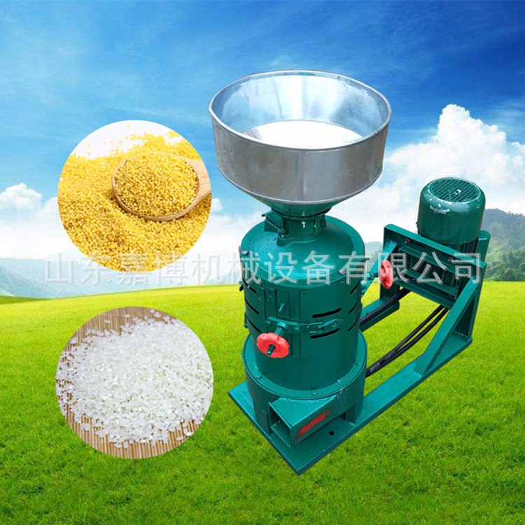 山西小麦黄豆去皮磨面机 家用电稻谷碾米机 砂辊玉米制糁机图4