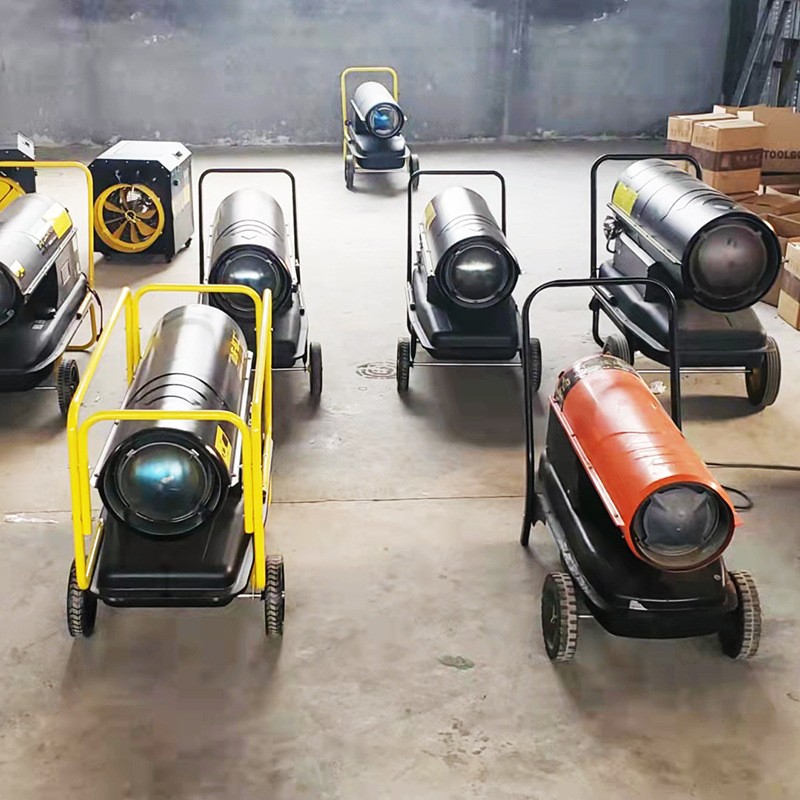 大棚花卉保温暖风机养殖育雏柴油热风机墙面预制件烘干燃油暖风机图3