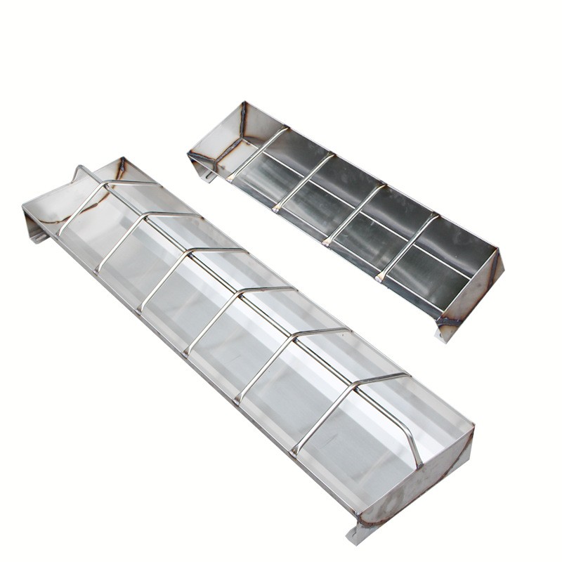 仔猪料槽加厚不锈钢猪用喂食补料槽养殖设备不锈钢小猪采食长料槽图5