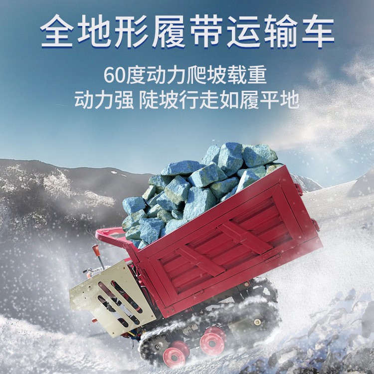 爬山虎运输车柴油四不像爬坡王小型全地形手推式农用履带运输车图5