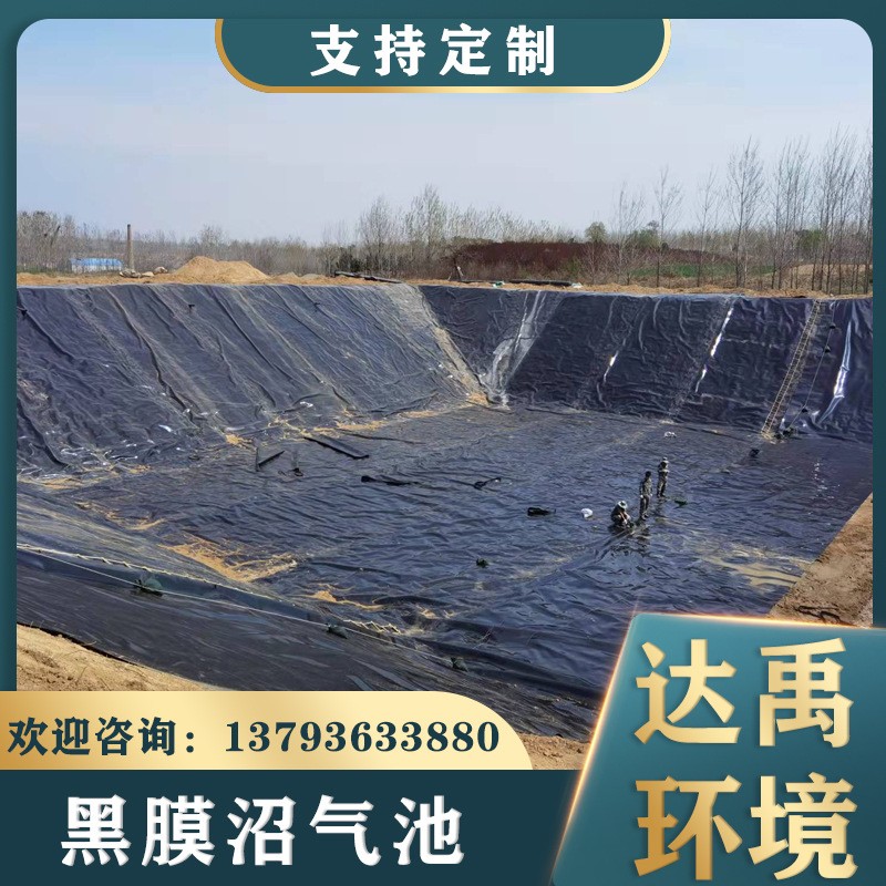 黑膜软体沼气池 设计安装厌氧池防渗膜 农村养殖场沼气袋