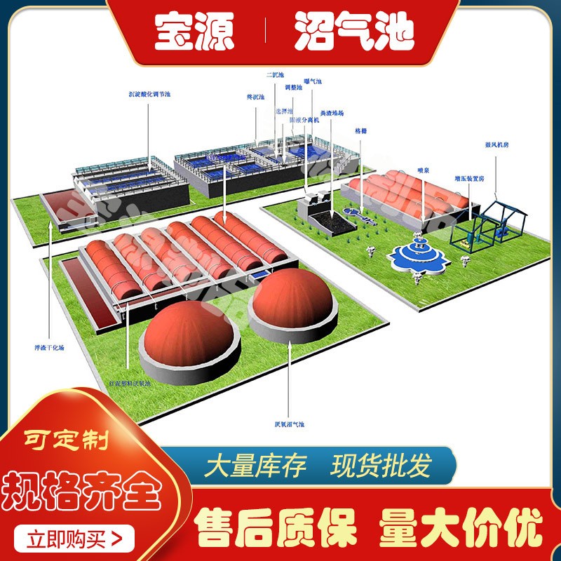 软体沼气池家用塑料农业养殖沼气罐折叠红泥沼气池双膜储气罐大型