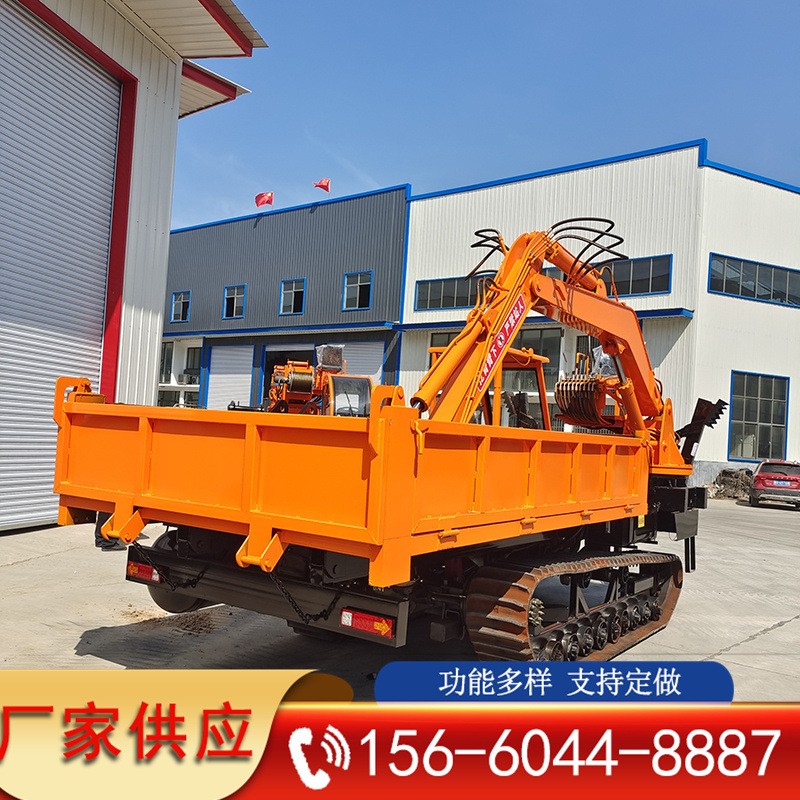 农用四不像随车挖 轮式拖拉机带挖机 四驱自卸随车挖图2