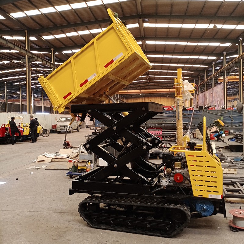 小型履带式运输车 手扶式果园自卸拉货车 水田运输翻斗车图2