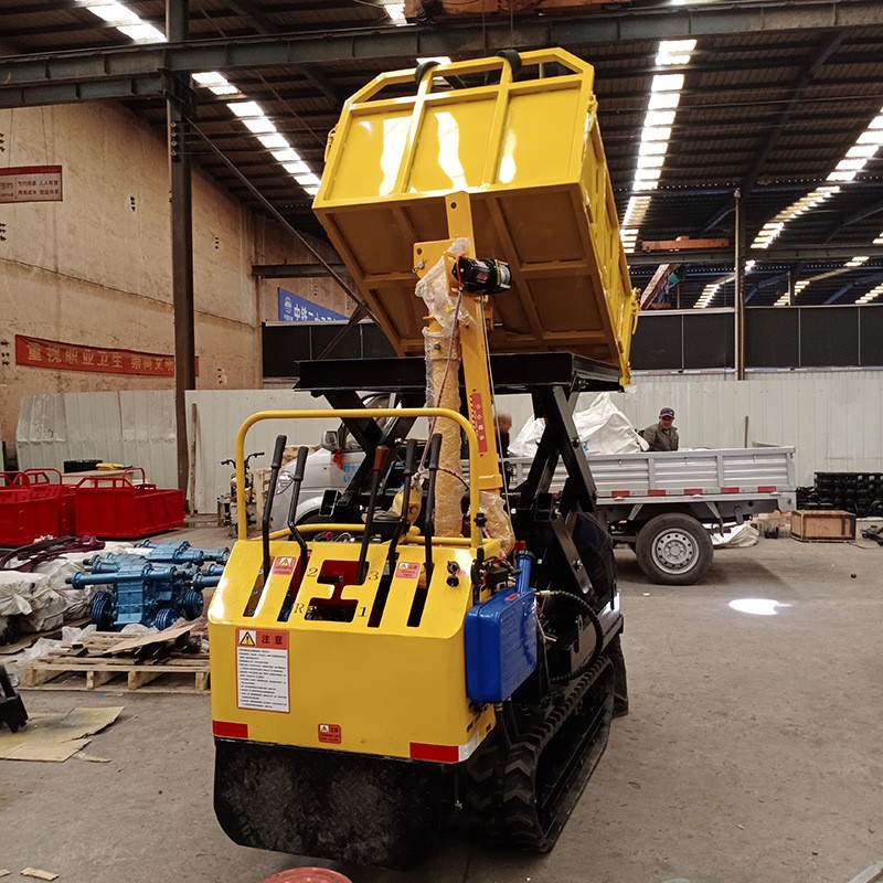 小型履带式运输车 手扶式果园自卸拉货车 水田运输翻斗车图3