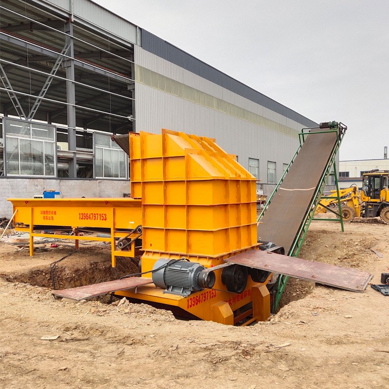 木材树枝破碎机设备 双辊燃料树墩机 规格齐全拆迁料破碎机图4