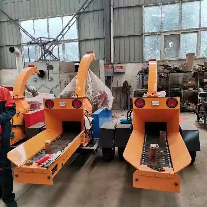 大型双料口盘式碎枝机 移动方口圆木材粉碎机 碎菇木干湿树枝图3