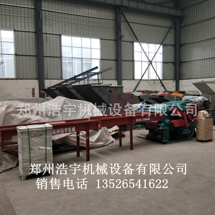 输送机进料竹子破碎机 毛竹破碎机 鼓式竹子切片机图5