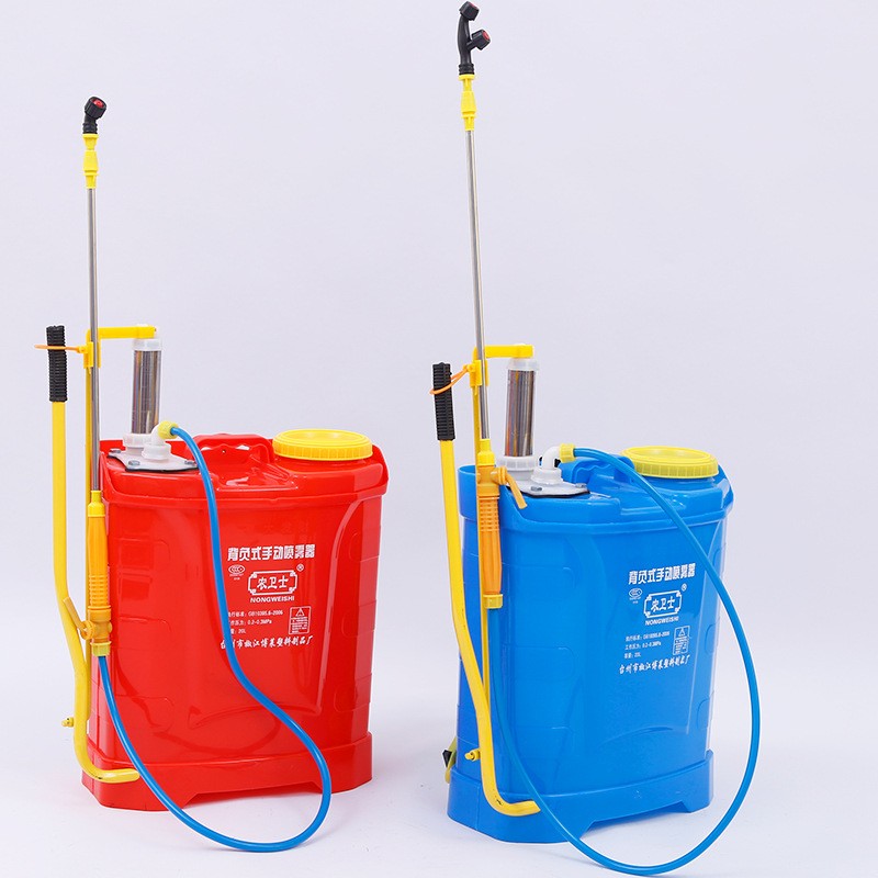 20L厂家批发背负式手动喷雾器打药农用消毒白钢双管气压式喷雾器图3