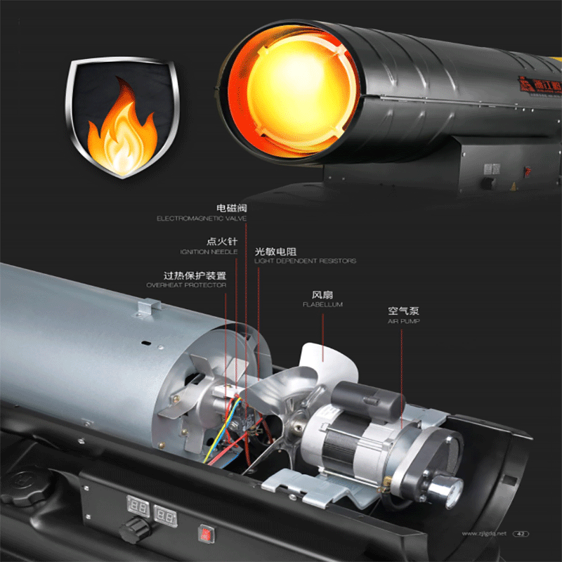 批发柴油暖风机大功率育雏温室取暖增温燃油热风机工业燃油热风炮图4