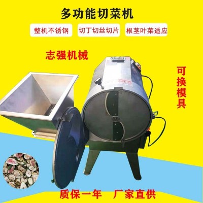 志强单头切菜机 实惠小型根茎类莲藕商用不锈钢茄子切片切丁丝机