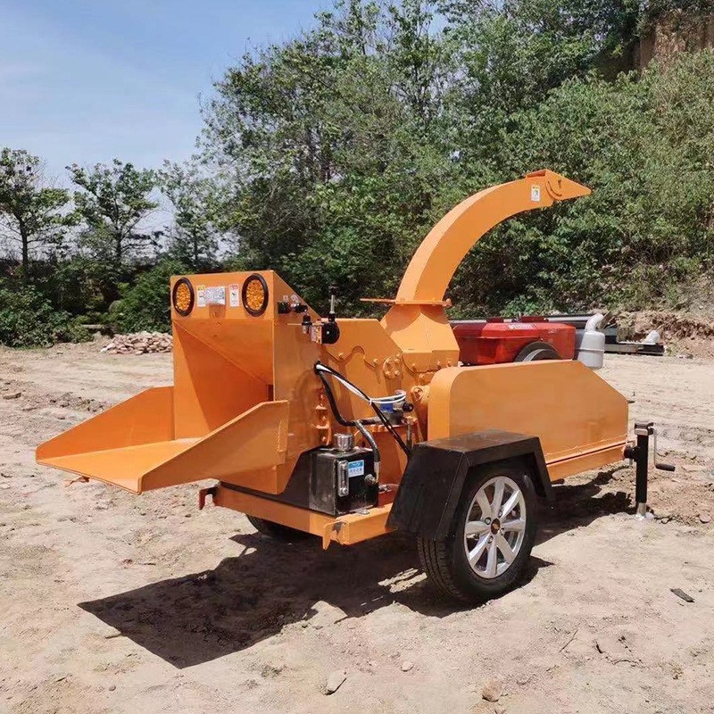 园林树枝粉碎机移动款大型粉碎机香菇木头边角料树枝切碎机粉碎机图5