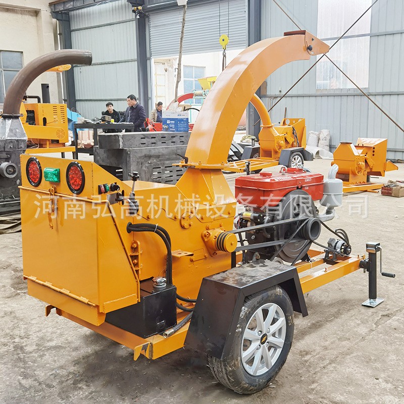 柴油动力移动式园林树枝粉碎机 果园路政修剪树枝树干粉碎设备图4