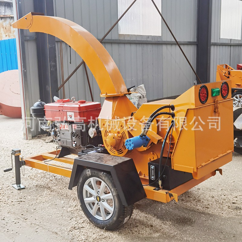 柴油动力移动式园林树枝粉碎机 果园路政修剪树枝树干粉碎设备图2