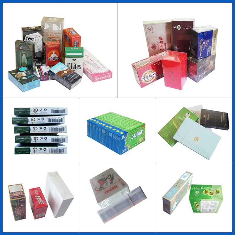 全自动化妆品盒装三维包装机扑克牌透明膜烟盒裹包机易拉线覆膜机图3