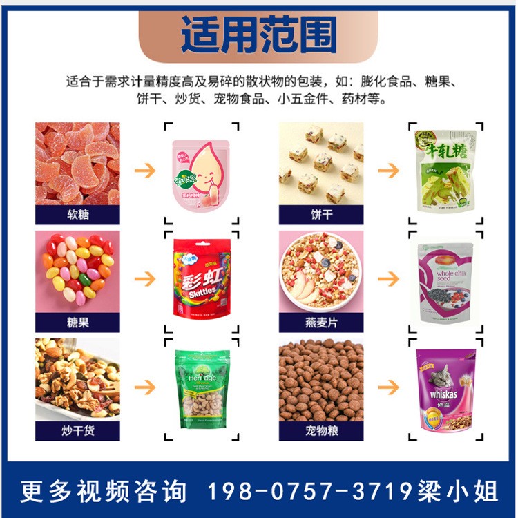 全自动颗粒给袋式包装机 预制袋冷冻食品袋装打包机 立式定量分装图2