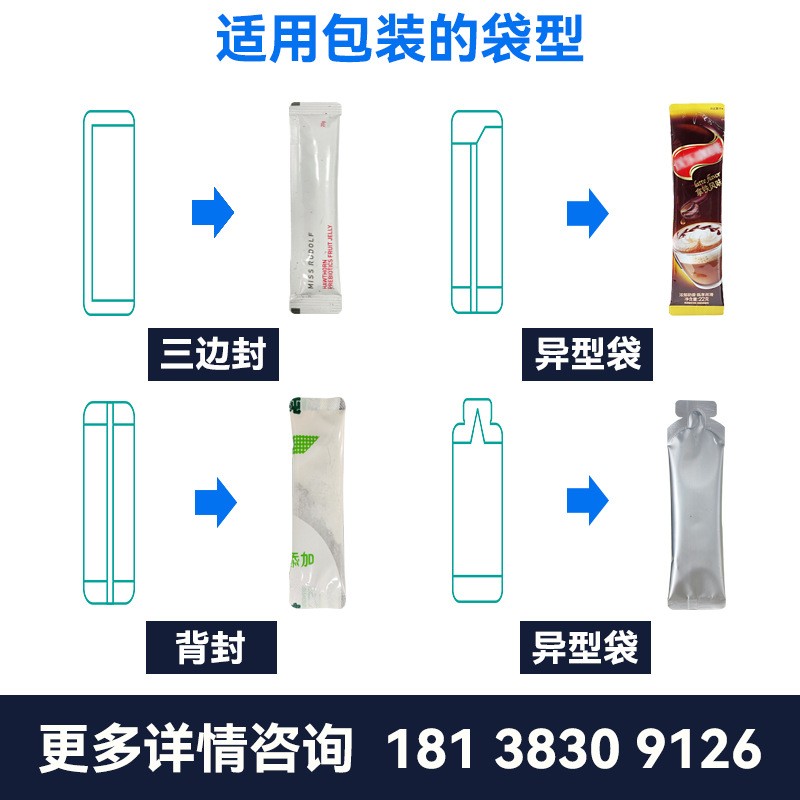 中药粉三边封粉剂包装机 奶粉小包装装袋机 调味粉圆角粉末灌装机图3