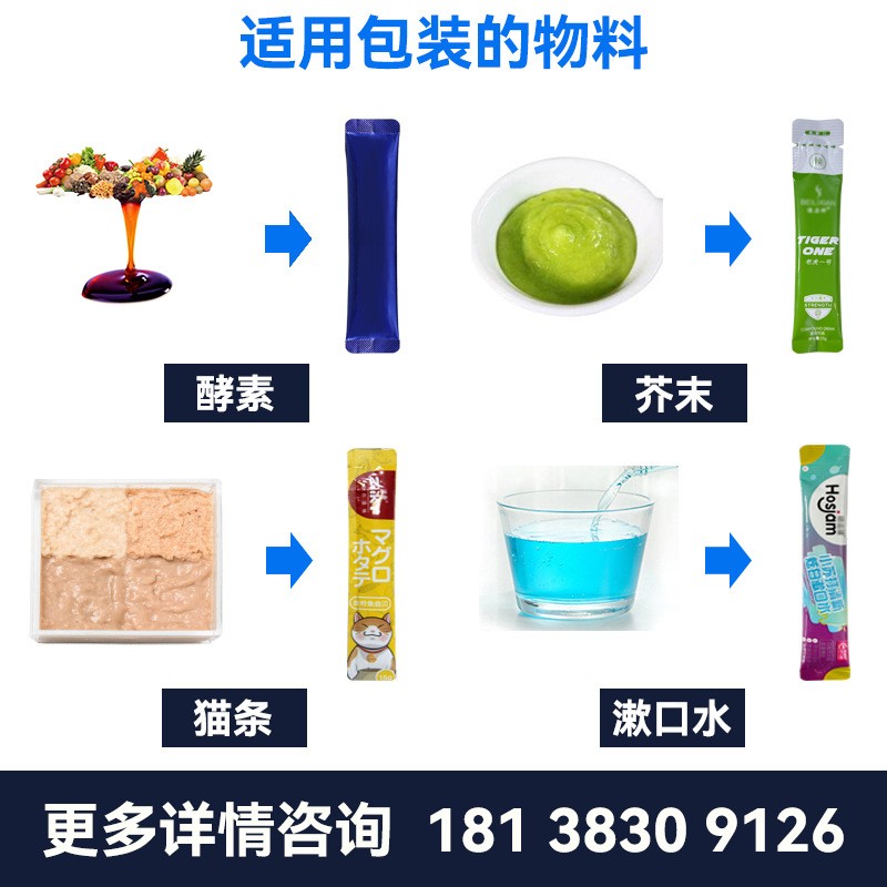 全自动立式液体包装机 猫条背封圆角包装机 蜂蜜酱料食品装袋机图2