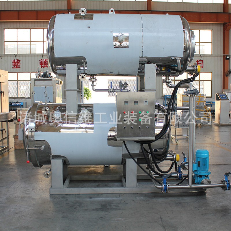 海参鲍鱼粥杀菌釜 麻辣豆干高温杀菌锅 宠物食品粽子双层水浴杀菌图2