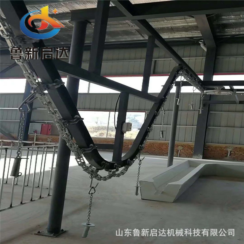 厂家供应牛羊屠宰设备 自动提升机 全自动生猪放血输送线图5