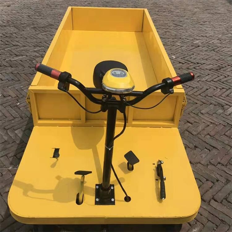 成德 不锈钢电动手推车 手推万向轮电动 拉砖用三轮平板车