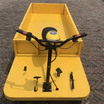 成德 不锈钢电动手推车 手推万向轮电动 拉砖用三轮平板车