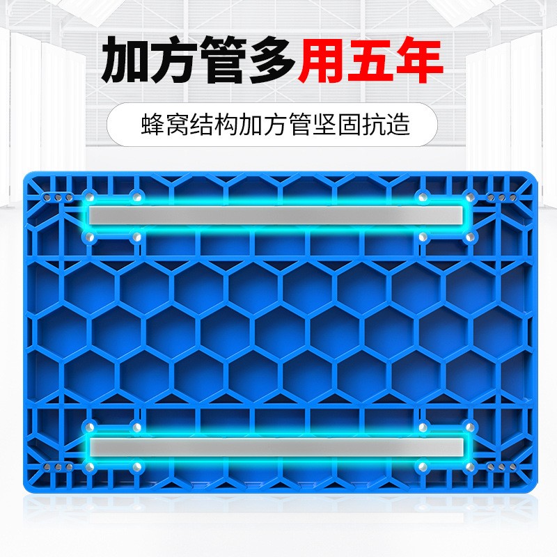 手推车拉货小拉车四轮平板车静音折叠拖车家用推车超市仓库搬运车图2
