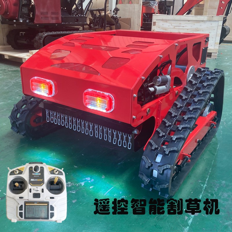 山东遥控割草机厂家 履带式汽油四冲程剪草碎草机 果园除草打草机图2