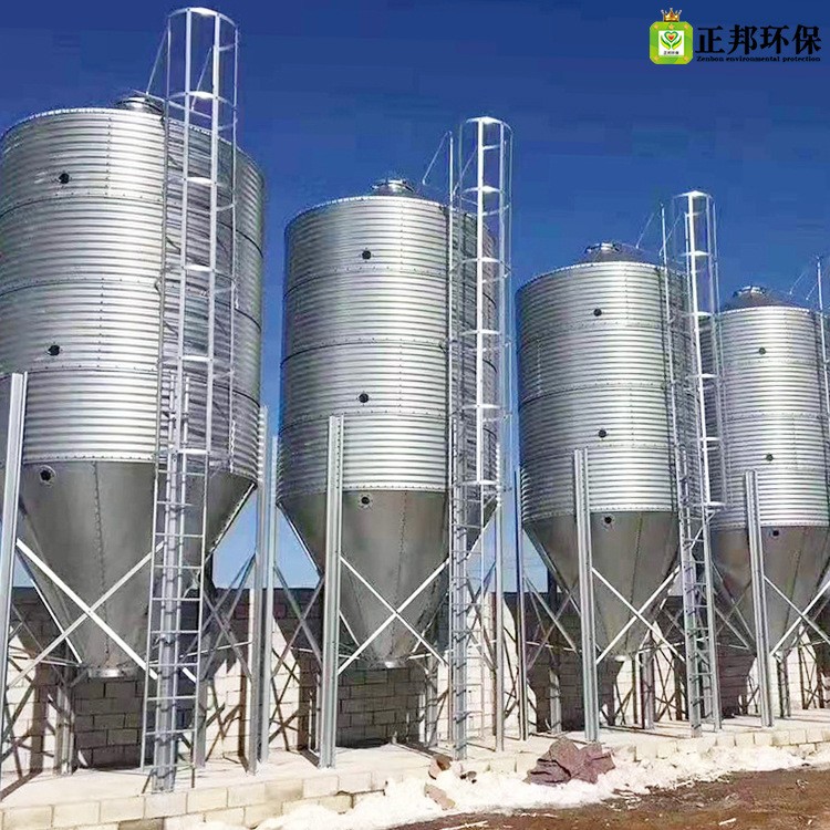 大容量养殖料塔料线 养猪设备饲料储存 自动化料塔料线养殖设备图2