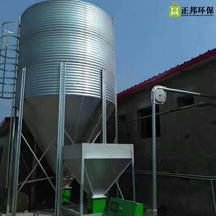 畜禽养殖场专用 镀锌板料塔养殖饲料线养殖畜牧设备饲料储存罐图4