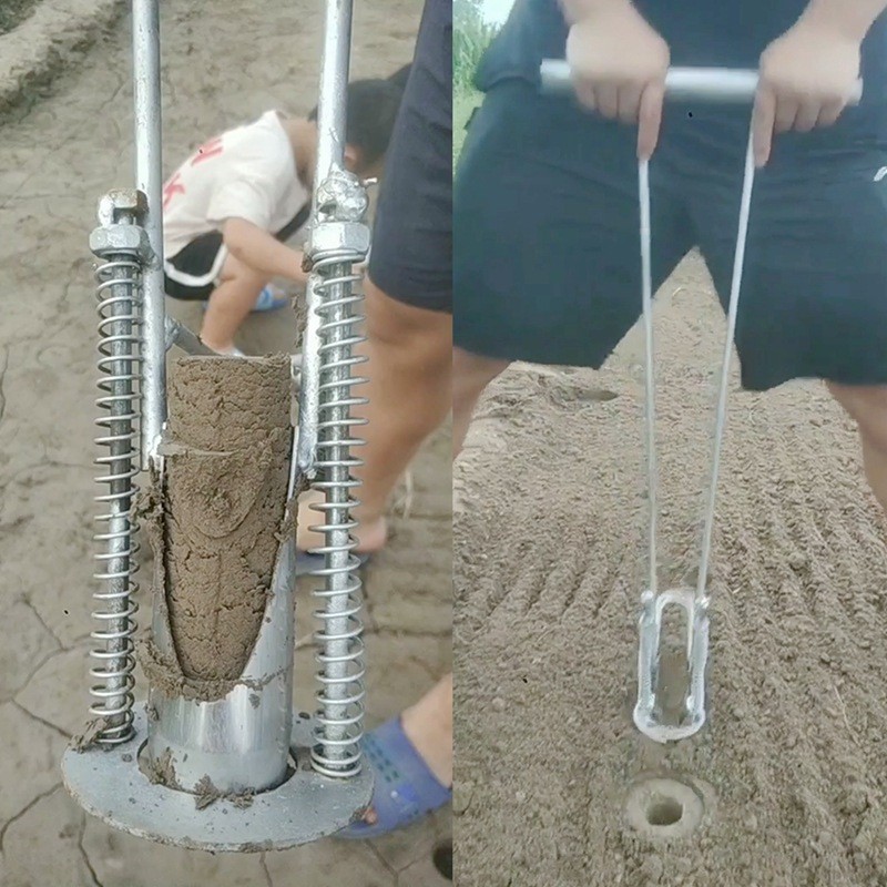 挖土工具神器农用地膜打孔器挖坑取土种植蔬菜打洞机械农业栽苗器图2