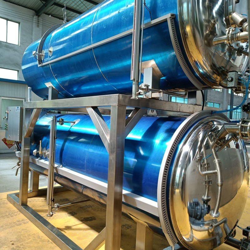 灭菌釜水浴式双层全自动粽子杀菌锅 玉米软包装食品杀菌锅设备图2