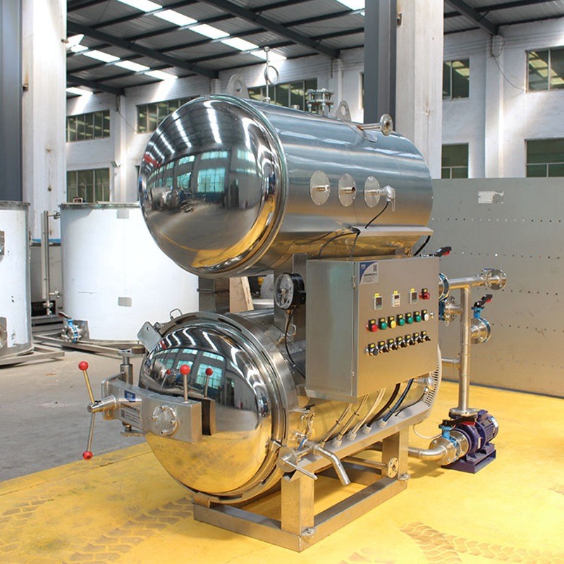 预制菜料理包杀菌锅 半自动喷淋杀菌锅 瓶装饮料卧式杀菌锅图4