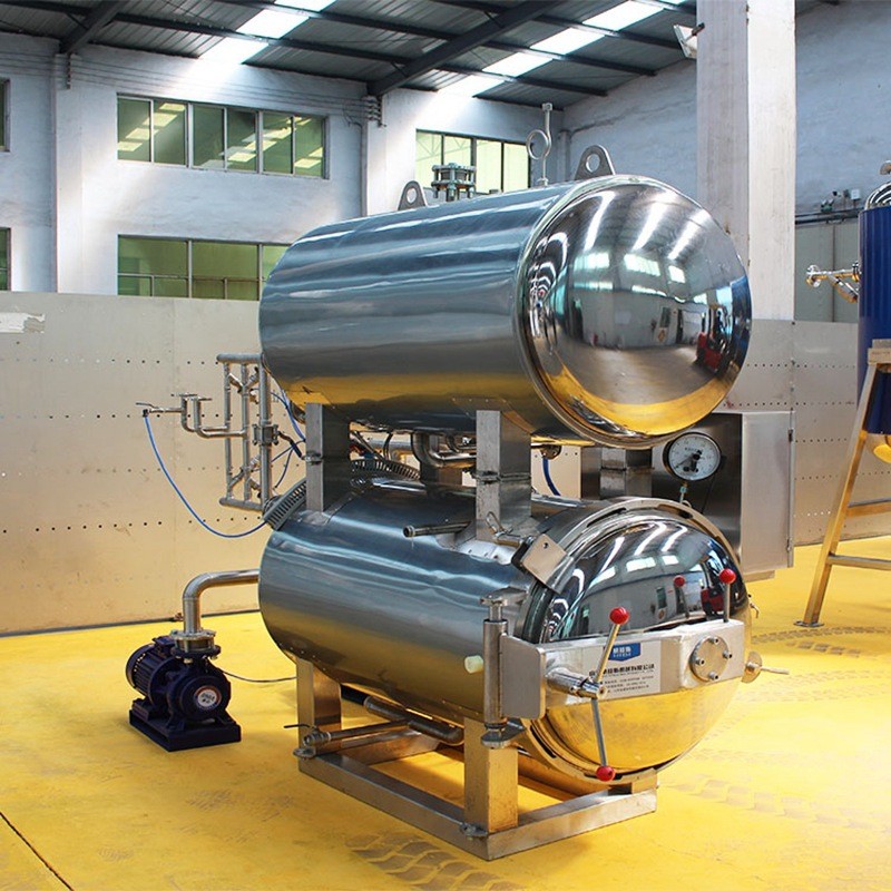 预制菜料理包杀菌锅 半自动喷淋杀菌锅 瓶装饮料卧式杀菌锅图3