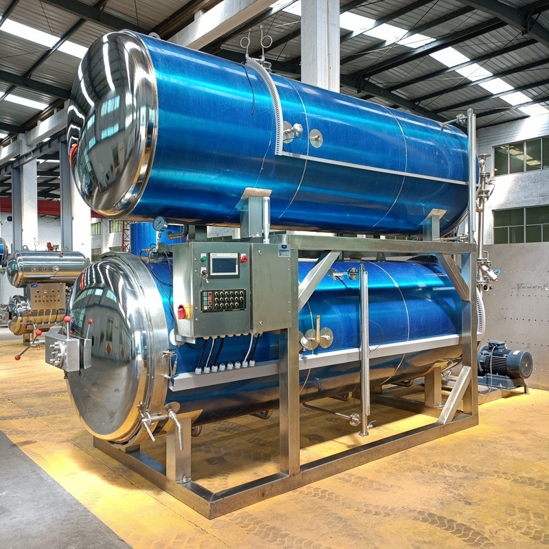 双层水浴式高温杀菌锅 全自动卤肉杀菌锅 猪肉罐头全自动杀菌釜图4