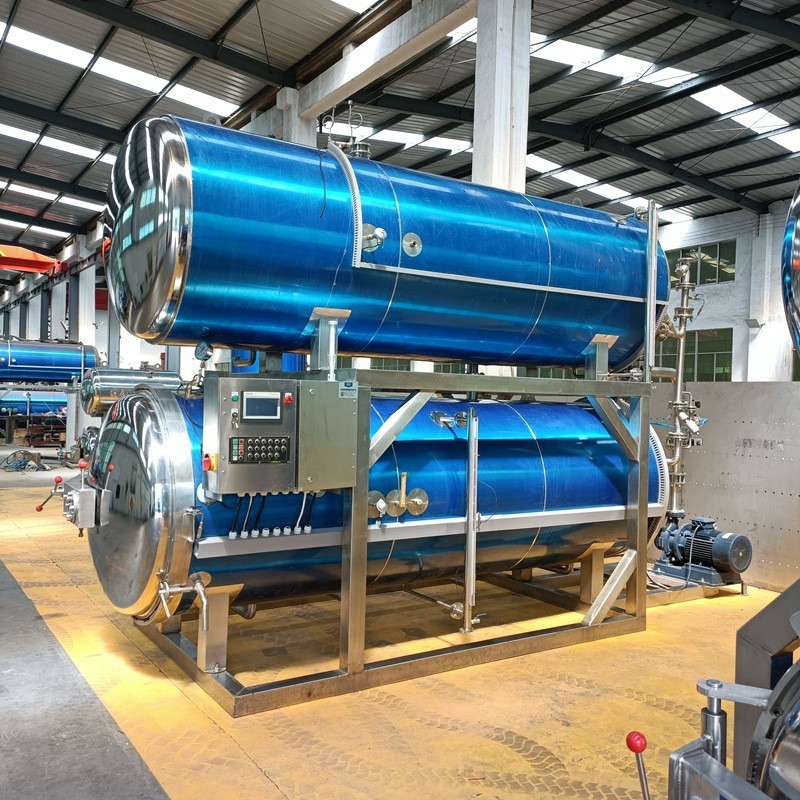 双层水浴式高温杀菌锅 全自动卤肉杀菌锅 猪肉罐头全自动杀菌釜图3