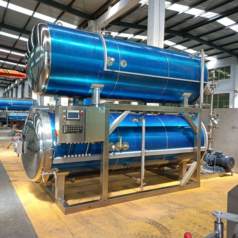 双层水浴式高温杀菌锅 全自动卤肉杀菌锅 猪肉罐头全自动杀菌釜图2