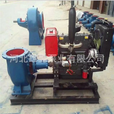 12寸卧式混流泵300HW-8农田灌溉大流量防汛排涝泵 柴油机混流水泵