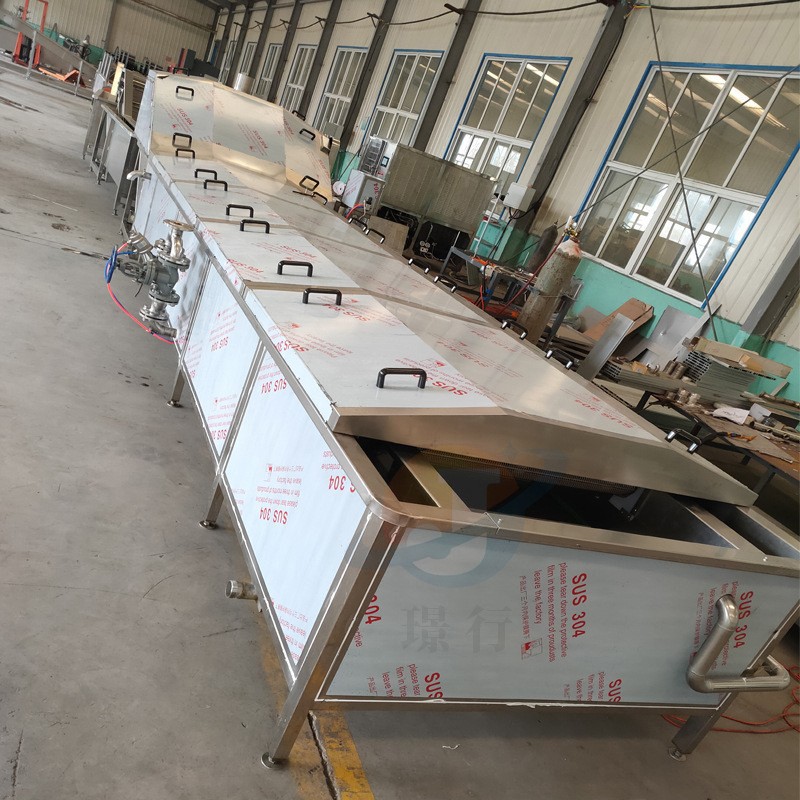 米粉蒸煮漂烫杀青机 泡椒凤爪低温巴氏杀菌机 全自动巴氏杀菌线图2