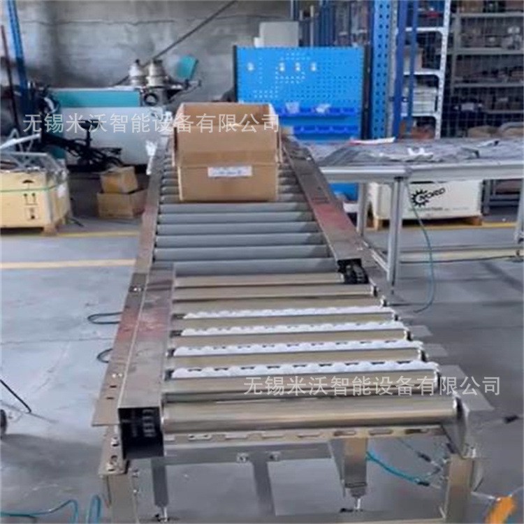 气缸推箱滚筒输送线 动力滚筒输送线 积放输送 自动寄件光感启停图3